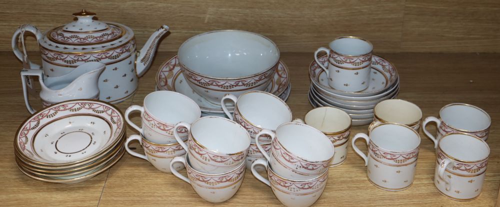 An English porcelain tea / coffee set, circa 1815